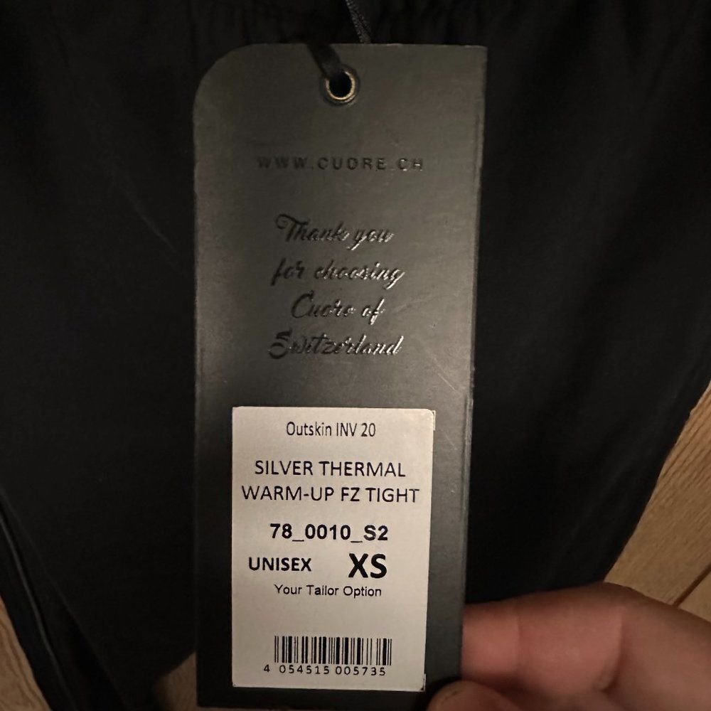 Cuore Silver Thermal Warm Up Tight FZ‎ Unisex XS NWT - Picture 3 of 6